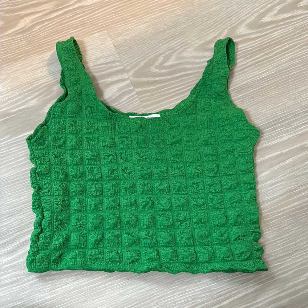 Green Textured Women's Top